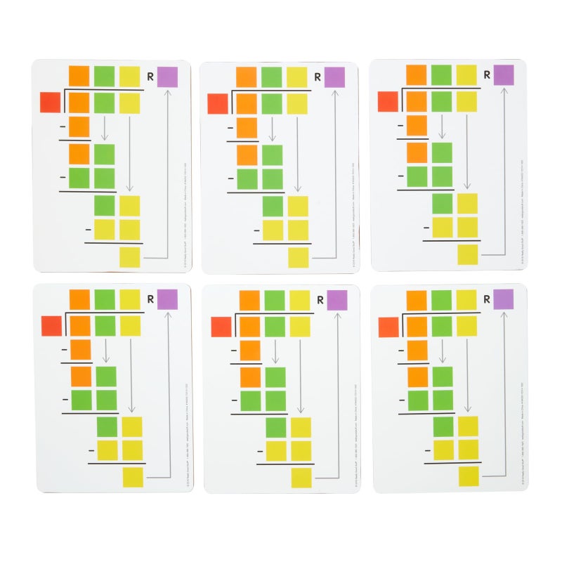Really Good Stuff Beginning Long Division Dry-Erase Boards - 6 Boards - Image 1